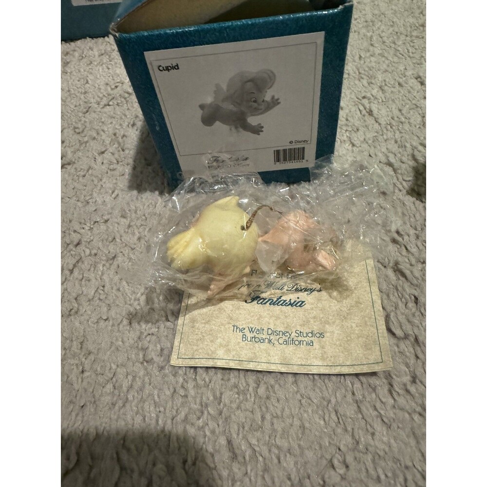 WDCC "Flight of Fancy" Fantasia + Stand W/COA & Boxes Precious Cupid Disney New
